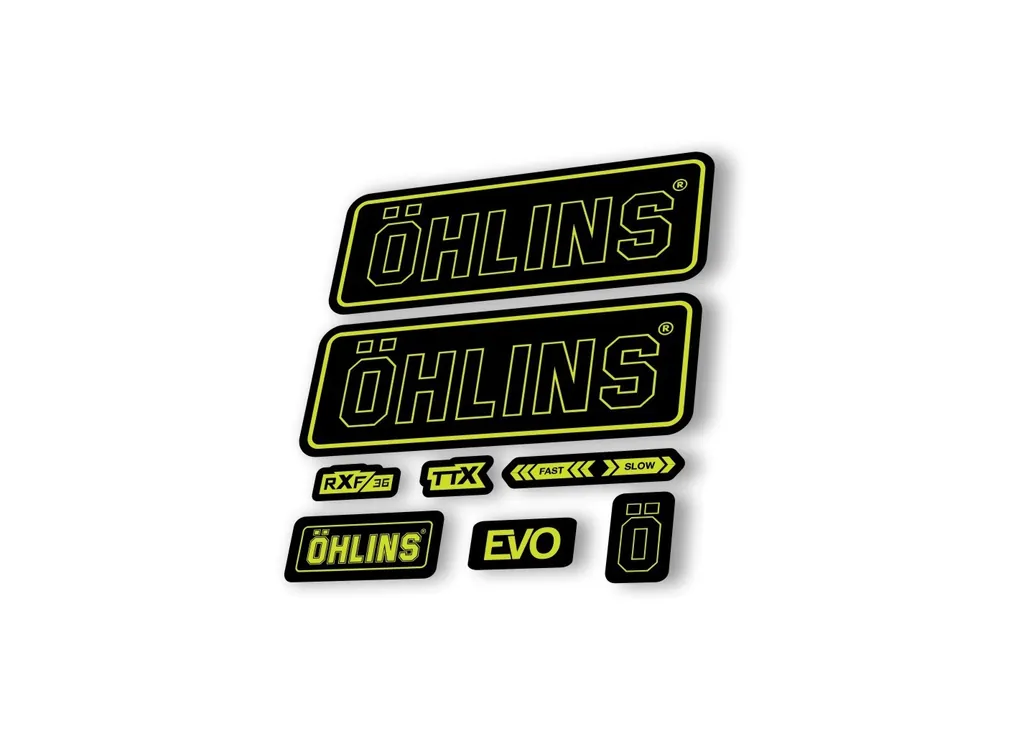 Ohlins RXF36 EVO 2018 Rear Shock Decal Mountain Bike Cycling Sticker Lime Green