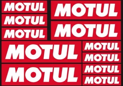Motul Oil Decals Stickers Graphic Set Motorcycle Vinyl Adhesive 11 Pcs Red