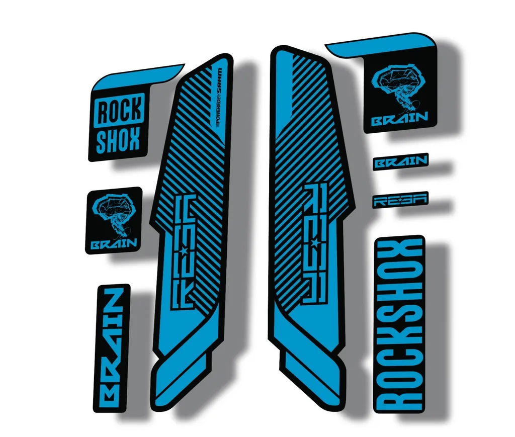 Rock Shox REBA 2014 Brain Fork Decal Mountain Bike Cycling Sticker Adhesive Blue