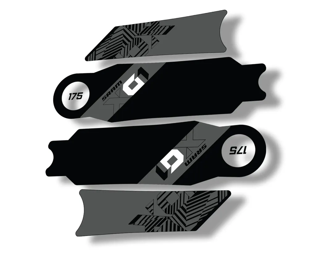 Crank Set Stickers Decals MTB Sram X01 Eagle 2018 Bicycle 2Pcs Adhesive Gray