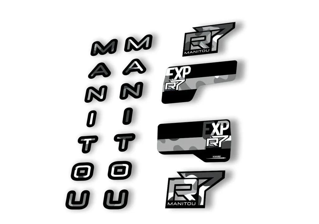 Manitou R7 Expert 2020 Fork Suspension Decal Kit Sticker Set White Camo