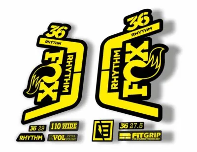 FOX 36 Rhythm 2019 Forks Suspension Factory Decal Sticker Adhesive Yellow