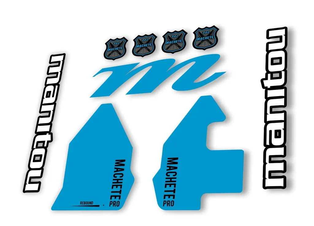 Manitou Machette 100 Pro 2020 Fork Suspension Decal Kit Sticker Blue