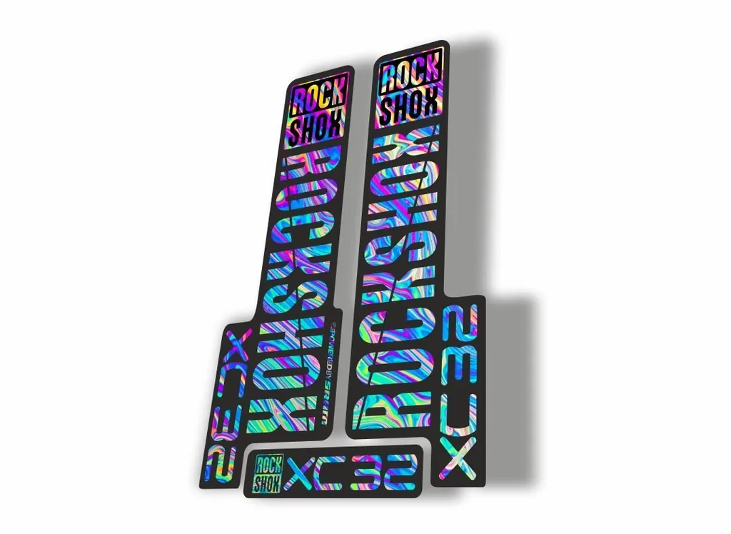 Rock Shox XC32 2018 Fork Decal Mountain Bike Cycling Sticker Adhesive Oil Slick1