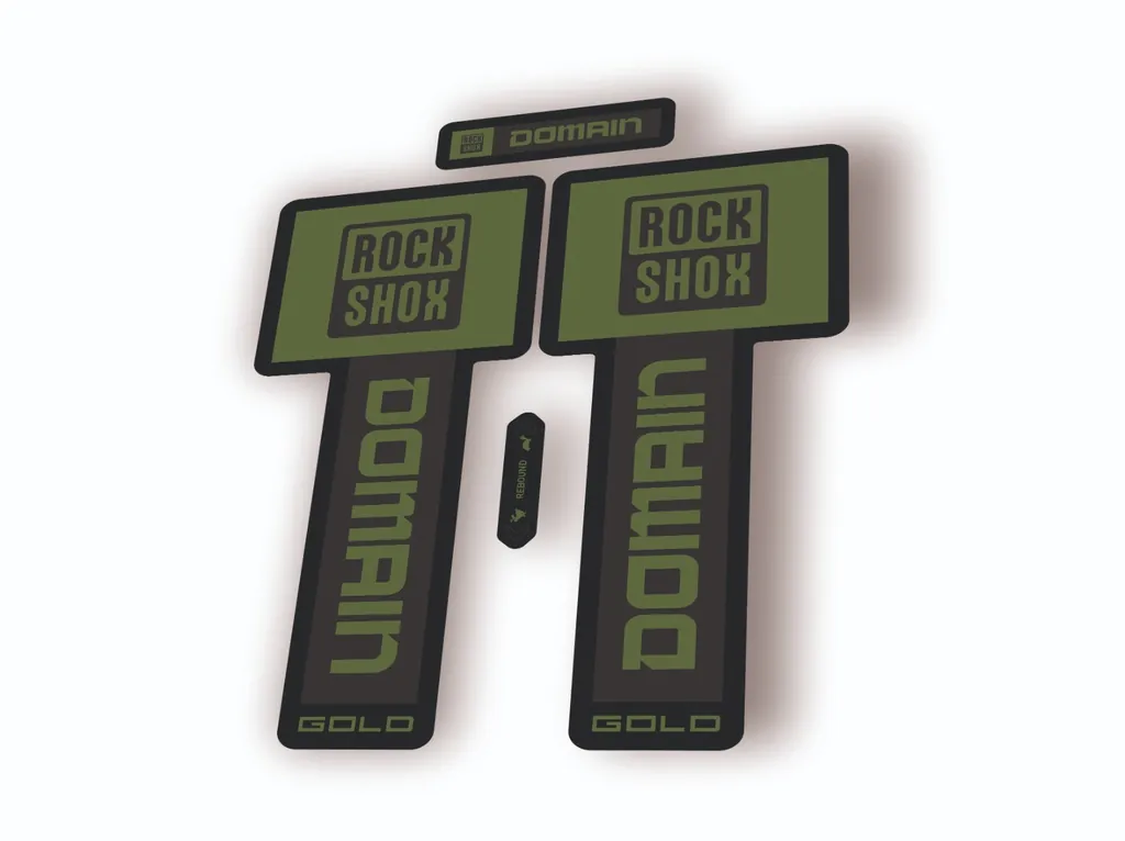 Rock Shox Domain Gold 2025 Fork Decal Mountain Bike Cycling Sticker Olive