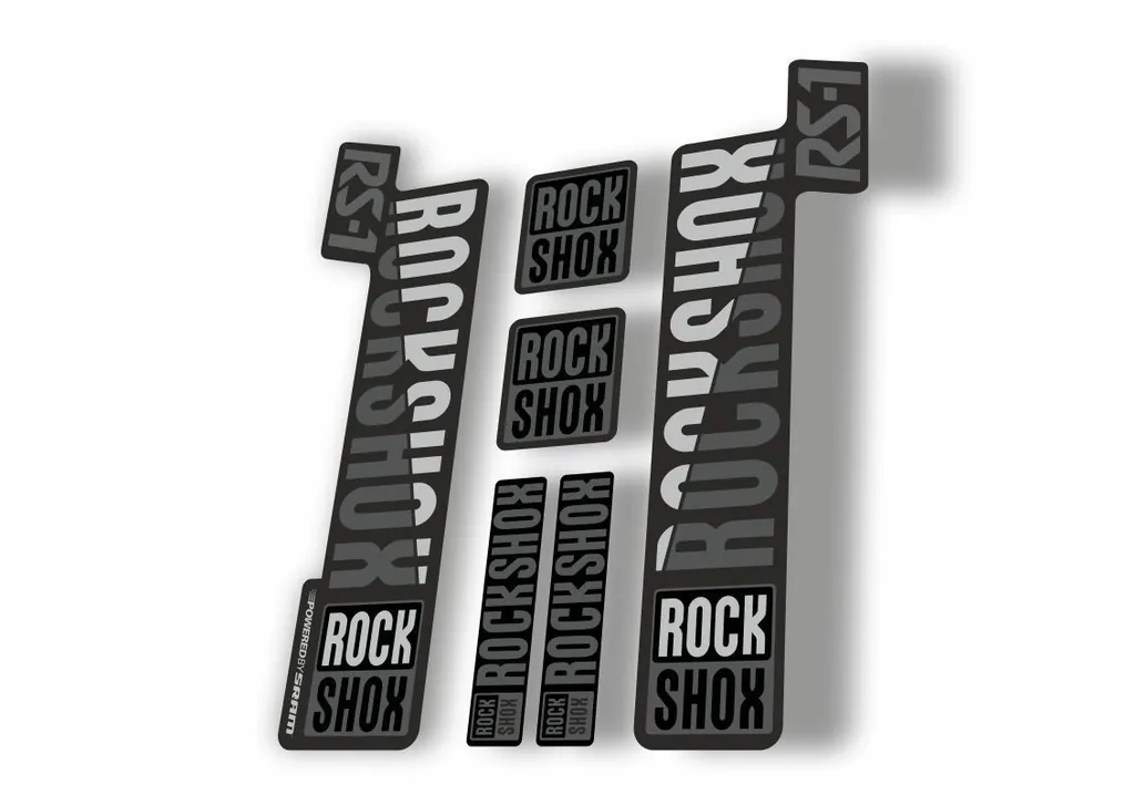 Rock Shox RS1 2018 Fork Decal Mountain Bike Cycling Sticker Adhesive Gray