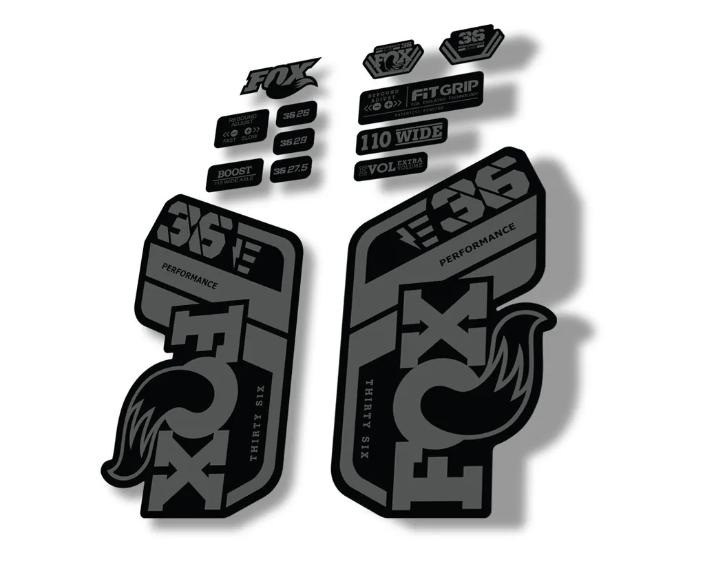 FOX 36 Performance E Bike 2021 Forks Suspension Factory Decal Sticker Gray