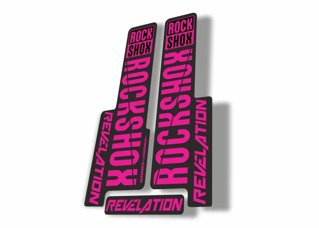 Rock Shox REVELATION 2018 Fork Decal Mountain Bike Cycling Sticker Pink