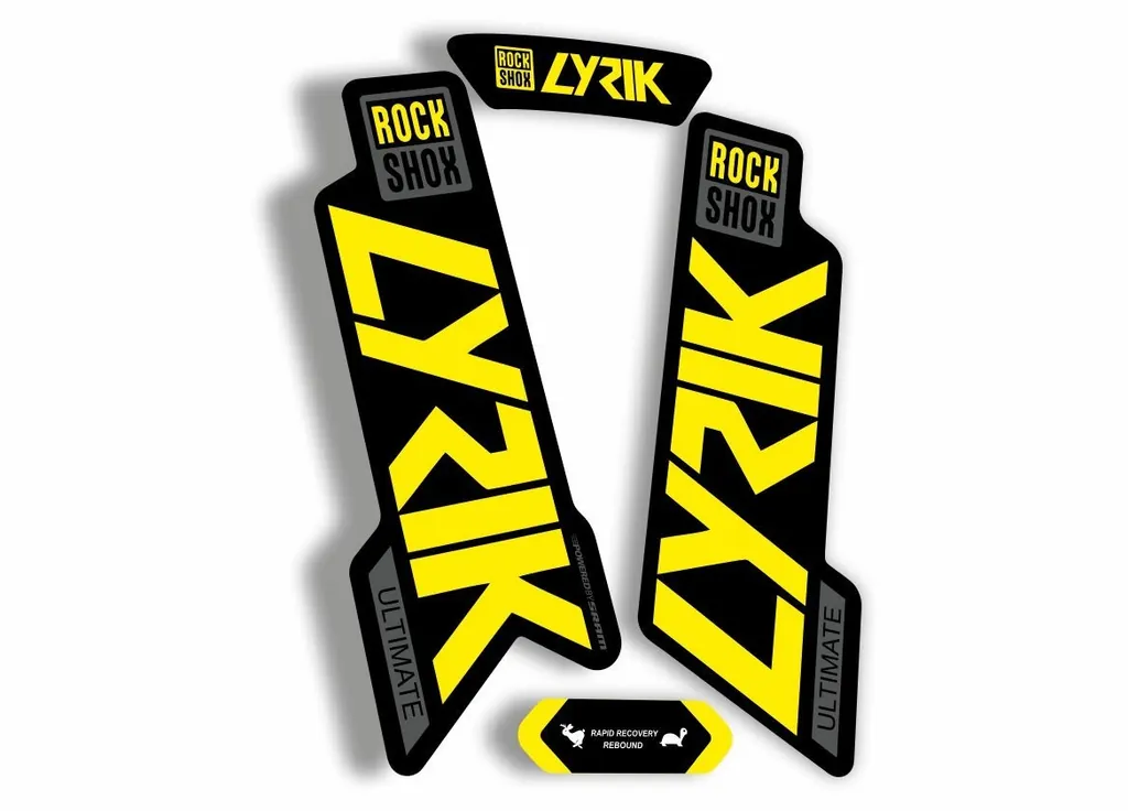Rock Shox Lyrik Ultimate 2020 Fork Decal Bike Cycling Sticker Yellow Gray