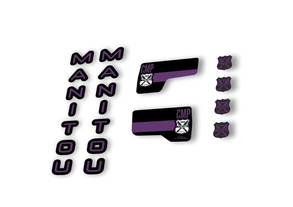 Manitou Machette Comp 2020 Fork Suspension Decal Kit Sticker Set Purple