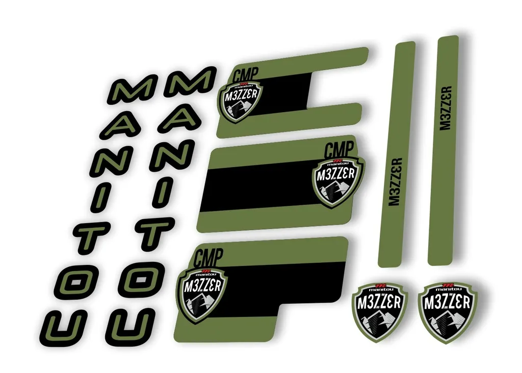 Manitou Mezzer Comp 2020 Fork Suspension Decal Kit Sticker Set Olive