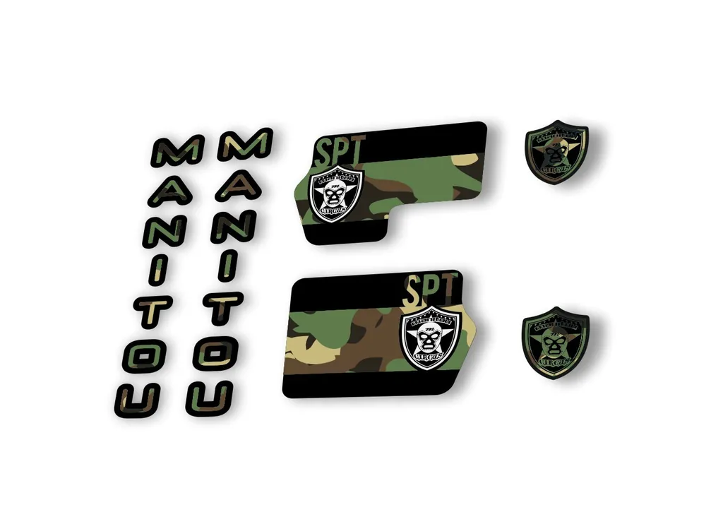 Manitou Circus Sport 2020 Fork Suspension Decal Kit Sticker Set Camo