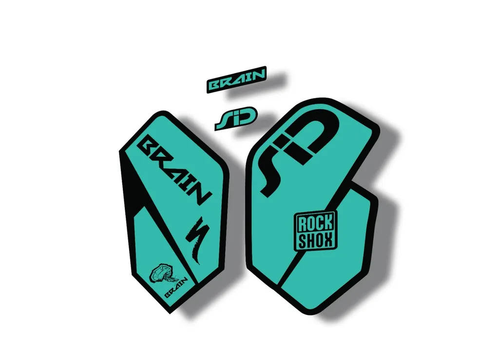 Rock Shox SID Brain 2012 Mountain Bike Cycling Decal Sticker Adhesive Dolphin