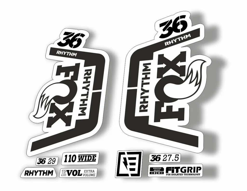 FOX 36 Rhythm 2019 Forks Suspension Factory Decal Sticker Adhesive Black
