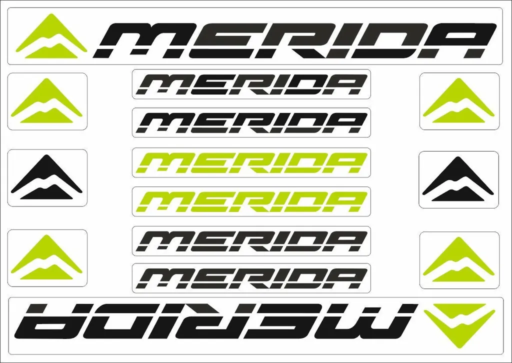 Bike Vinyl Sticker – Compatible with Merida Bicycles – Black/Green #2