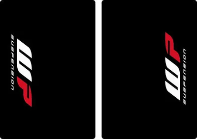 WP Suspension Bike Upper Forks Decal Stickers Graphic Set Adhesive Black 2 Pcs