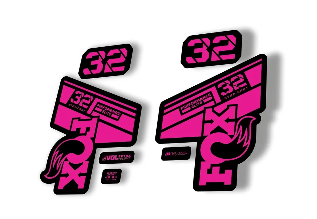 FOX 32 Step Cast Elite 2021 Factory Fork Decals Suspension Sticker Pink