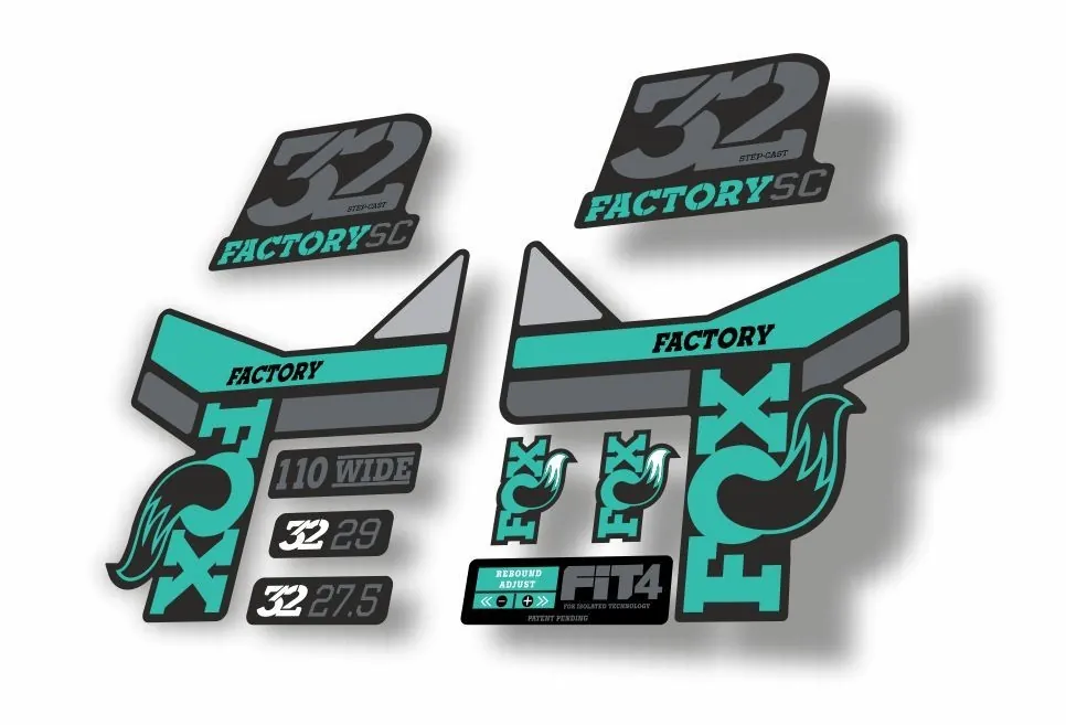 FOX 32 Step Cast SC  Fork Suspension Factory Decal Sticker Dolphin