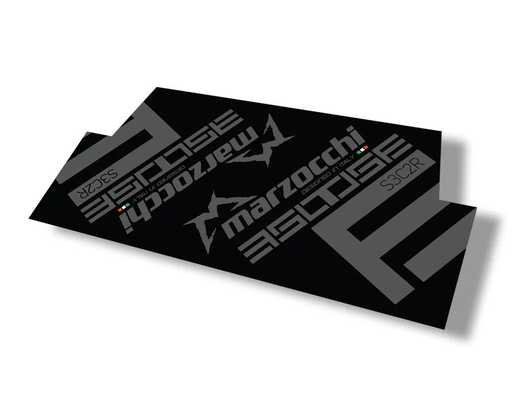 Marzocchi 350 S3C2R 2018 Rear Shock Sticker Decal Kit Adhesive Gray
