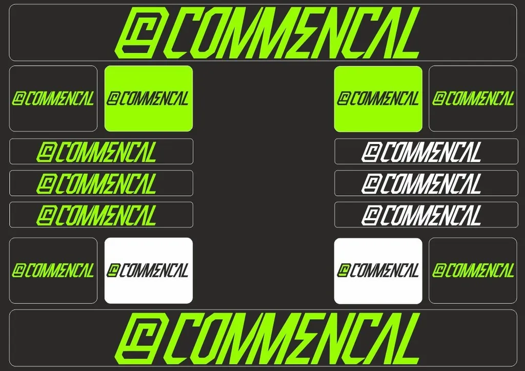Bicycle Vinyl Frame Stickers Custom Compatible with COMMENCAL Green