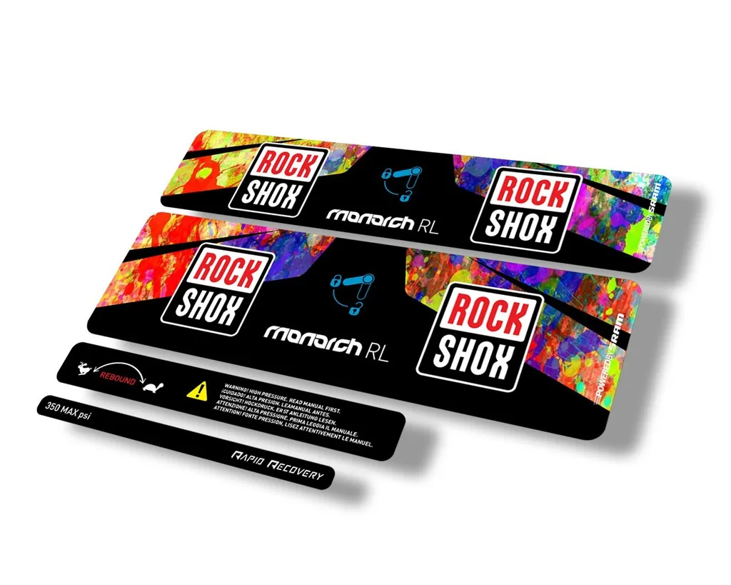 Rock Shox MONARCH RL 2016 Rear Shock Suspension Decal Sticker Adhesive Oil Slick