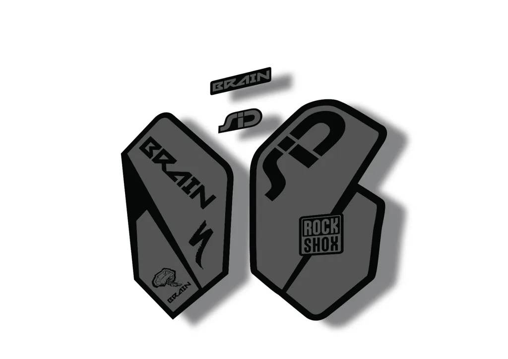 Rock Shox SID Brain 2012 Mountain Bike Cycling Decal Sticker Adhesive Gray