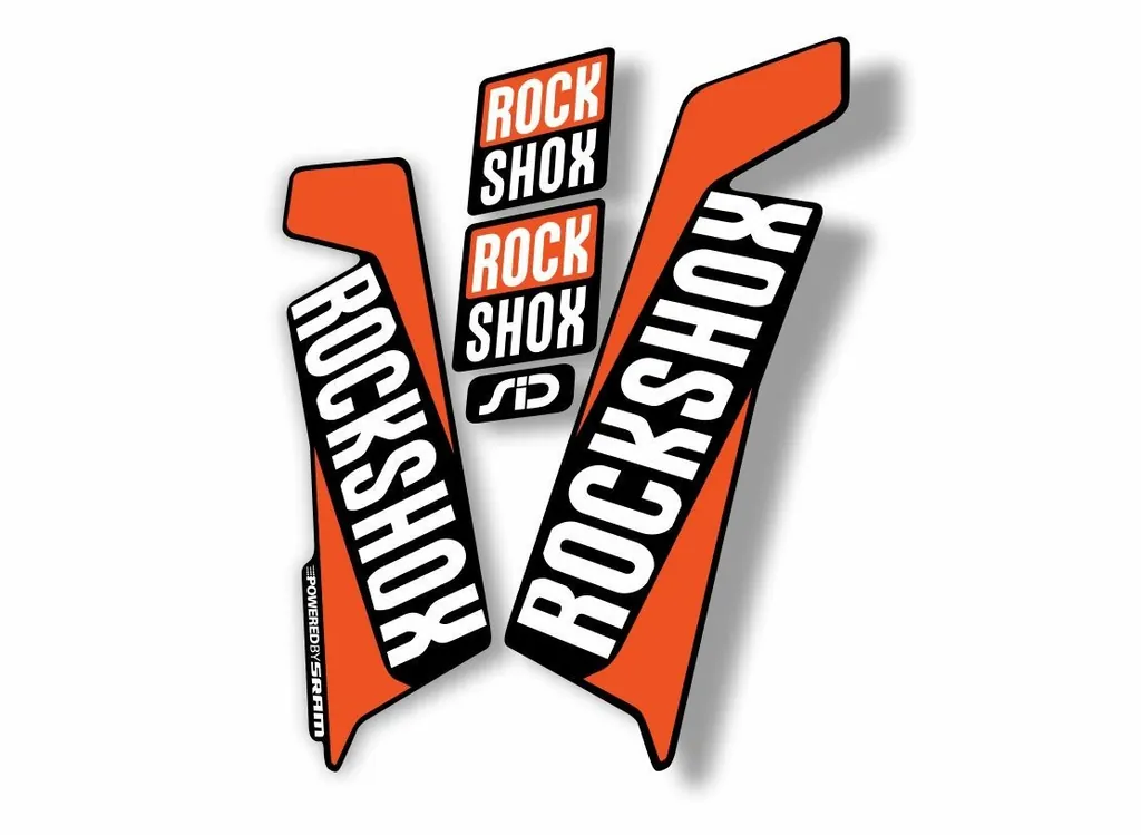 Rock Shox SID Brain 2016-17 Mountain Bike Cycling Decal Sticker Adhesive Orange