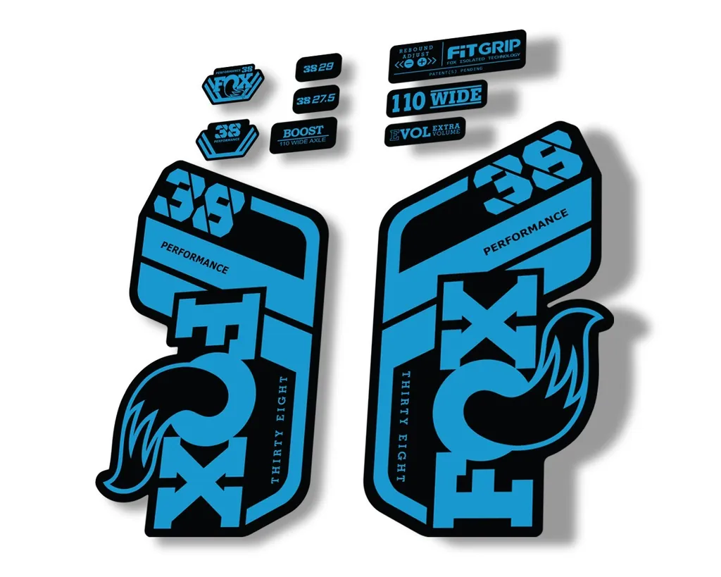 FOX 38 Performance 2021 Forks Suspension Factory Decal Sticker Blue