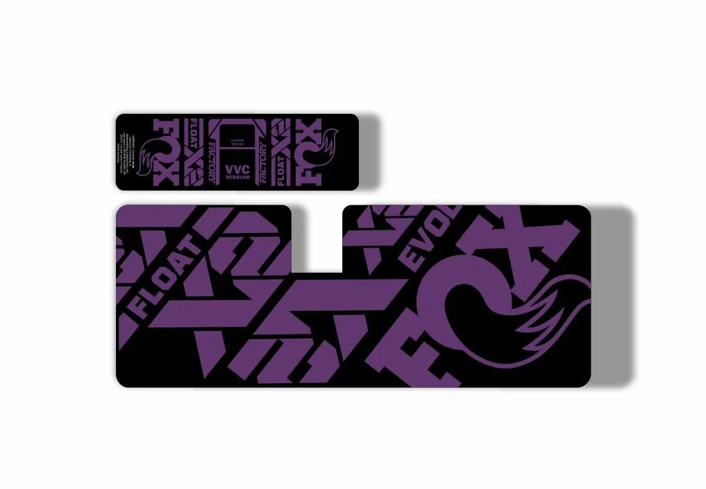 FOX Float X2 2021 MTB Rear Shock Suspension Sticker Adhesive Decal Kit Purple