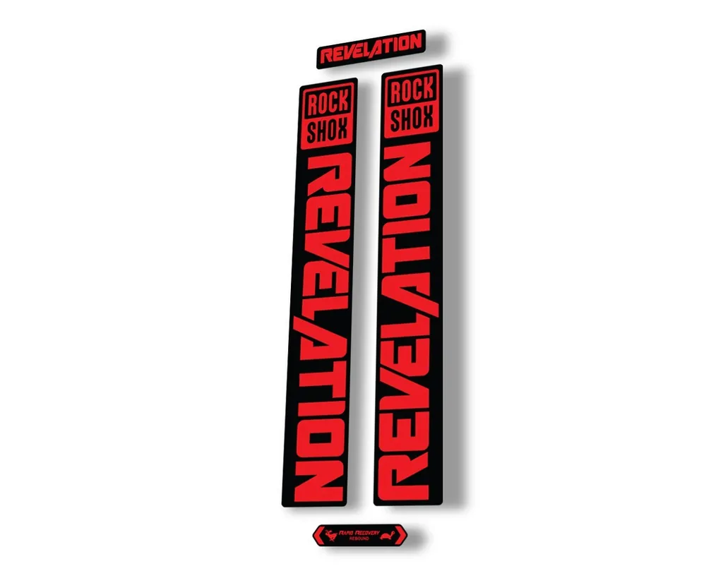 Rock Shox REVELATION 2021 Fork Decal Mountain Bike Cycling Sticker Adhesive Red