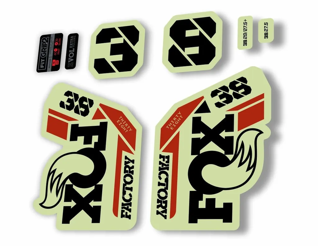 Fox 38 2021 Factory Forks Suspension Decal Sticker Adhesive for Pistachio Forks