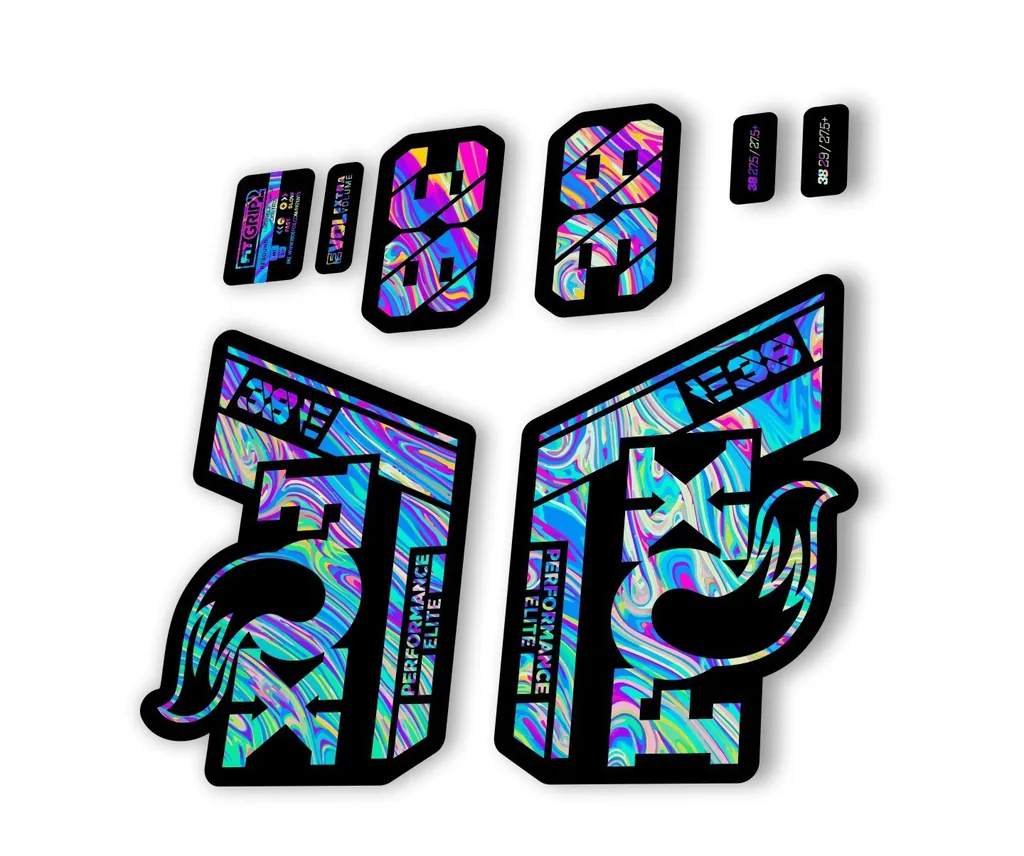 FOX 38 P. Elite E Bike 2021 Forks Suspension Factory Decal Sticker Oil Slick 1
