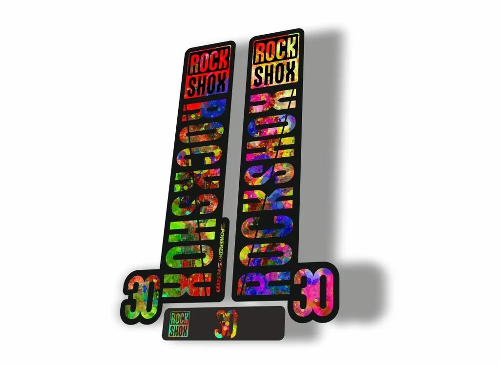Rock Shox 30 2018 Fork Decal Mountain Bike Cycling Sticker Adhesive Oil Slick