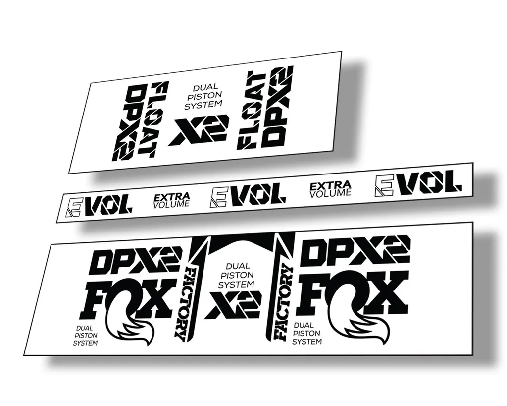 FOX Float DPX2 2021 Factory Rear Shock Suspension Sticker Decal Kit Black