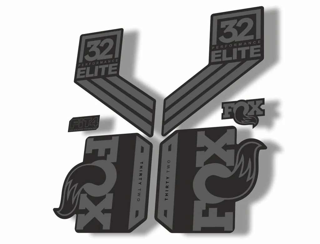 FOX 32 Elite Performance 2017-18 Fork Suspension Factory Decal Stickers Gray