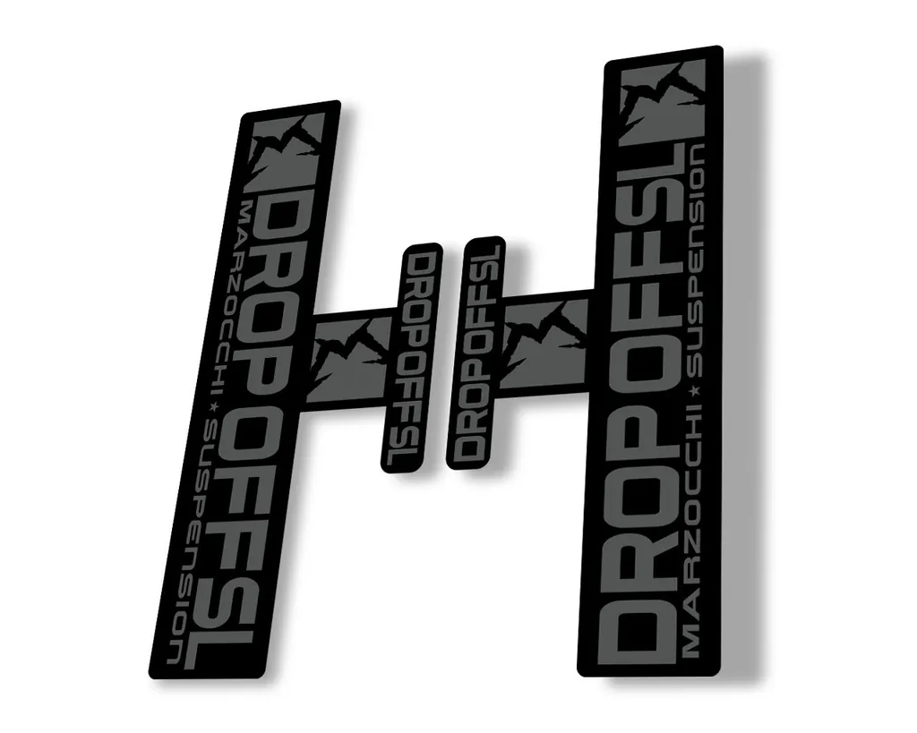 Marzocchi Drop Off SL Suspension Sticker Decal Kit Adhesive Gray