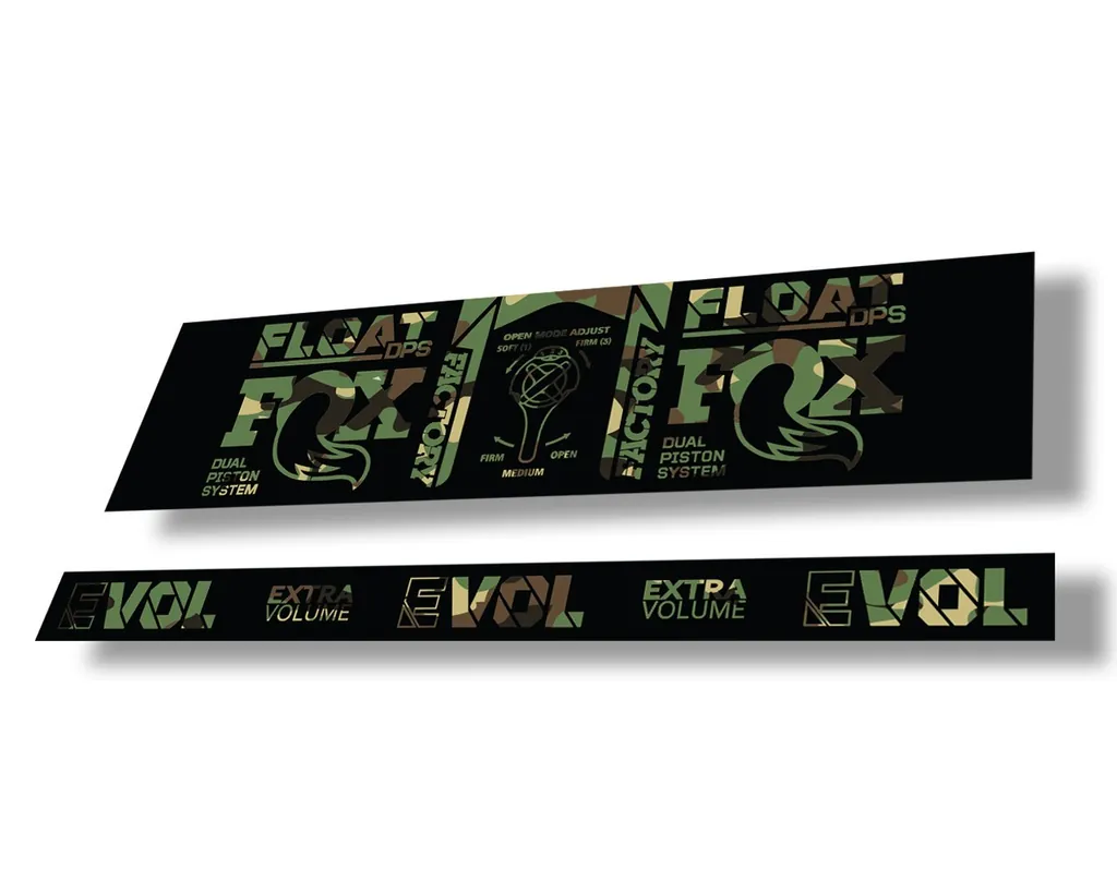 FOX Float DPS 2021 Rear Shock Suspension Factory Sticker Adhesive Decal Camo