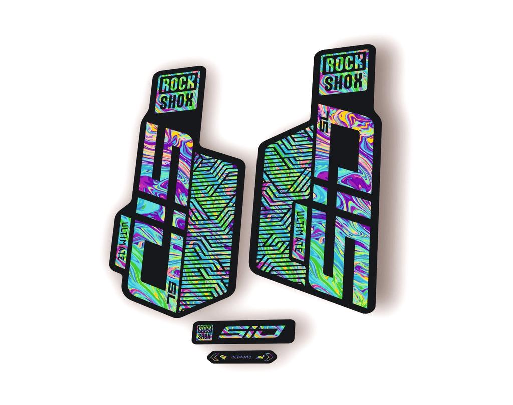 Rock Shox SID SL ULTIMATE 2025 Flight Attendant Bike Decal Sticker Oil Slick 1