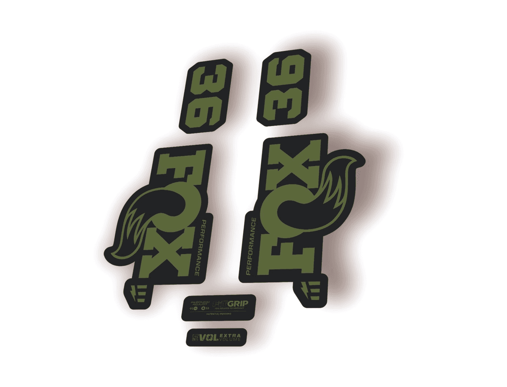 FOX 36 Performance E-Optimized 2026 Fork Factory Decal Sticker Adhesive Olive