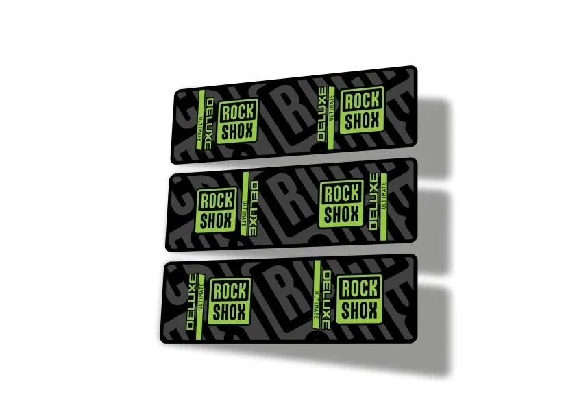 Rock Shox 2023 Deluxe Ultimate Rear Shock Decal Sticker Adhesive Set Green