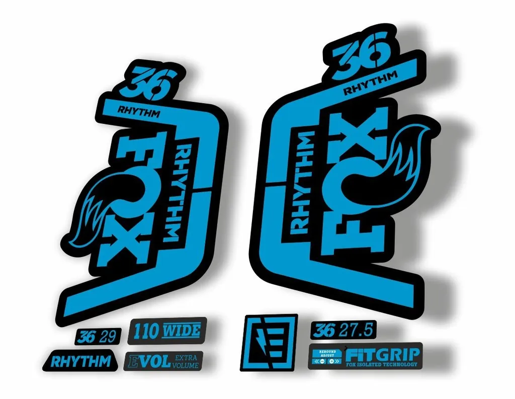 FOX 36 Rhythm 2019 Forks Suspension Factory Decal Sticker Adhesive Blue