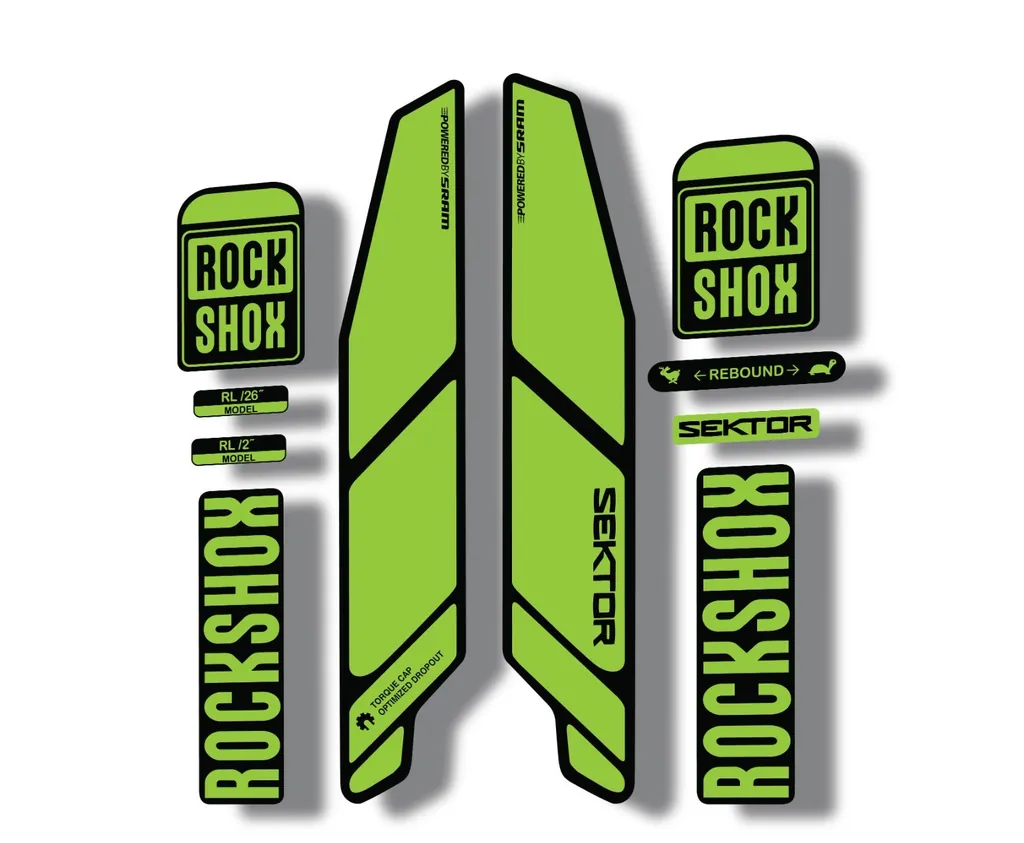 Rock Shox SEKTOR 2015 Fork Decal Mountain Bike Cycling Sticker Adhesive Green