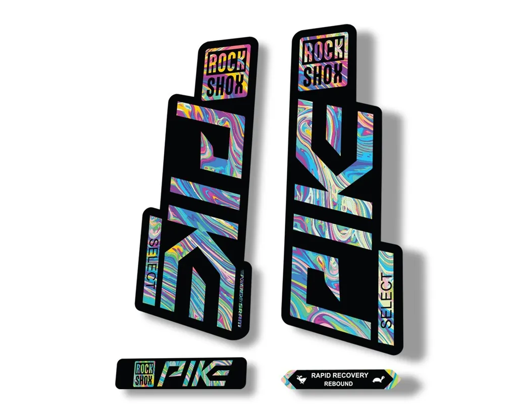 Rock Shox PIKE SELECT 2020 Fork Decal Mountain Bike Cycling Sticker Oil Slick1