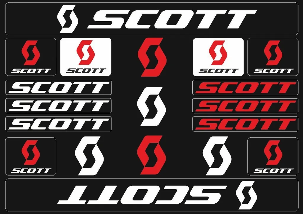 Bicycle Vinyl Stickers – Compatible with Scott Bikes – Red