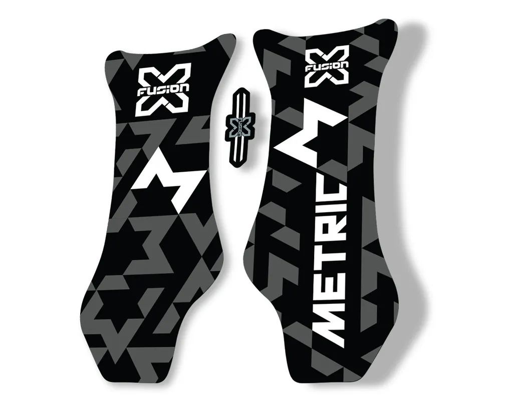 X Fusion Metric 2018 Front Shock Suspension Sticker Factory Decal White