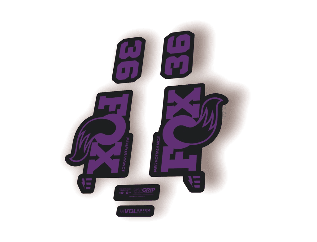 FOX 36 Performance E-Optimized 2026 Fork Factory Decal Sticker Adhesive Purple