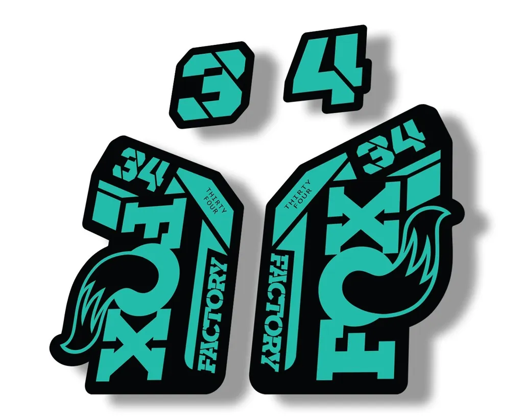 FOX 34 2021 Factory Forks Suspension Decal Sticker Dolphin