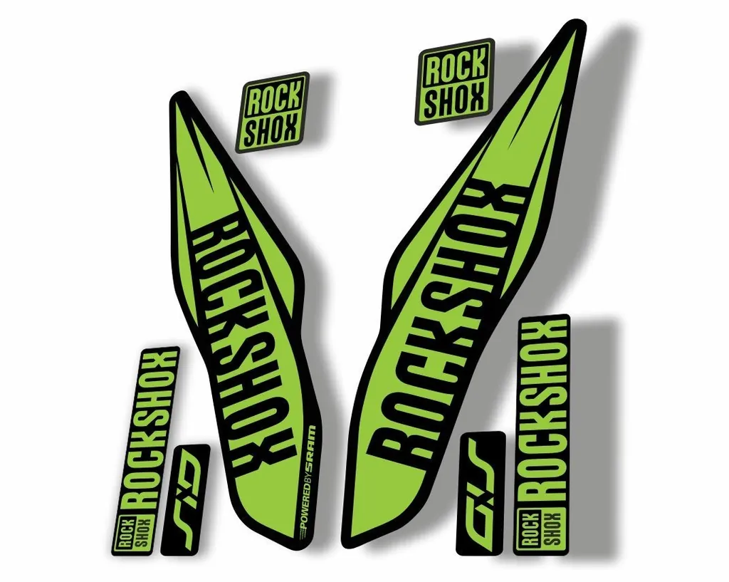 Rock Shox SID 2017 Mountain Bike Cycling Fork Decal Kit Sticker Adhesive Green
