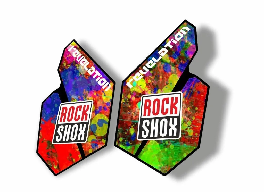 Rock Shox REVELATION 2012 Mountain Bike Cycling Decal Sticker Adhesive Oil Slick