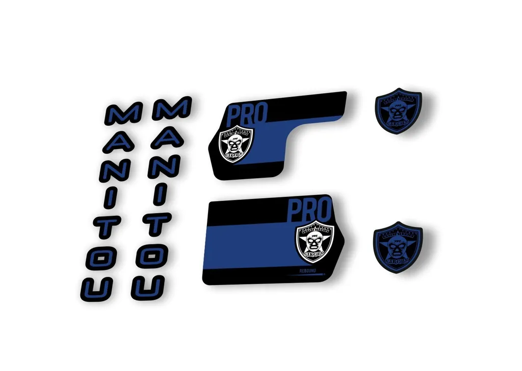 Manitou Circus Pro 2020 Fork Suspension Decal Kit Sticker Set Dark Blue